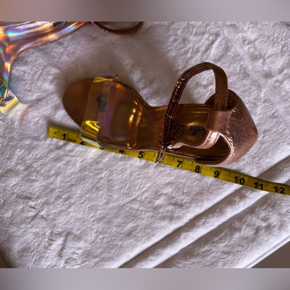 Bella Luna STAN Nude Champagne Bright Rhinestone Chunky Platform Mary Jane Heels - Picture 16 of 16